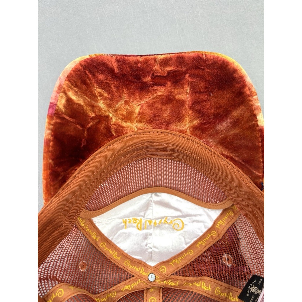 Crystal Rock Christian Audigier Velour Tie Dye Trucker Hat Strapback Cap NWT Y2K - Picture 11 of 14